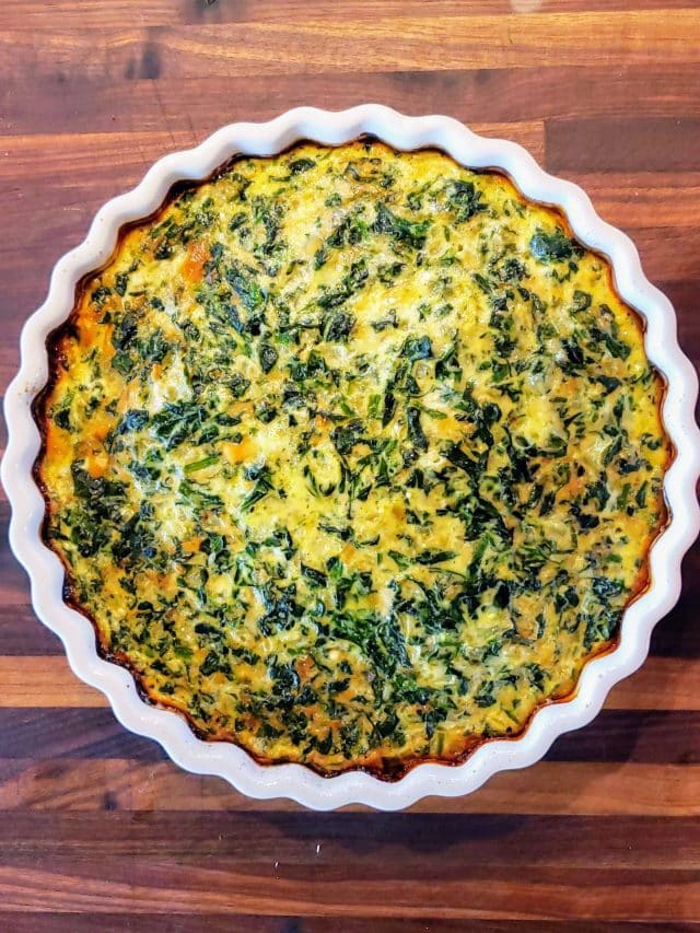 Crustless Spinach Quiche - Cuisine With Me