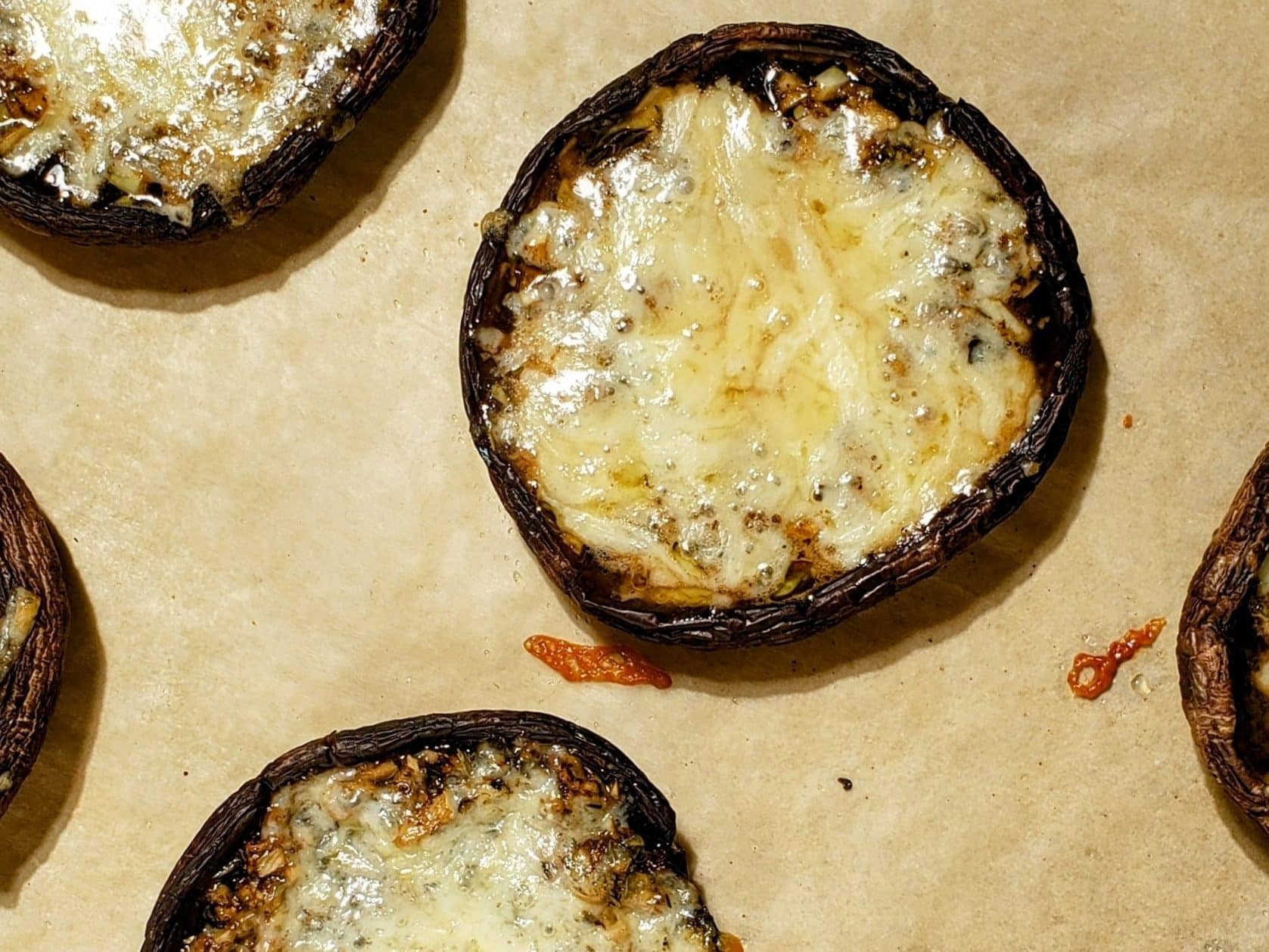 Portobello Mushrooms with Cheese Cuisine With Me